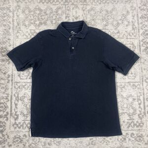 Tommy Bahama Polo Shirt Men’s Black Short Sleeve Cotton Golf Size Medium